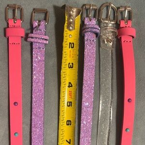Sparkly Little girl belts (5 belts/2 sizes)
